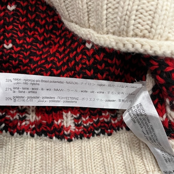 [S]Zara Geometric Holiday Wool Blend Cropped Sweater - Picture 10 of 10